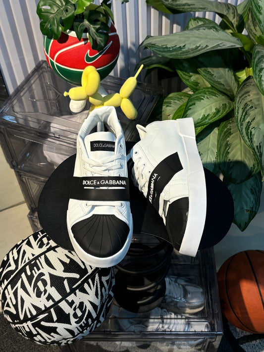 DOLCE GABBANA VELCRO BLANCO NEGRO