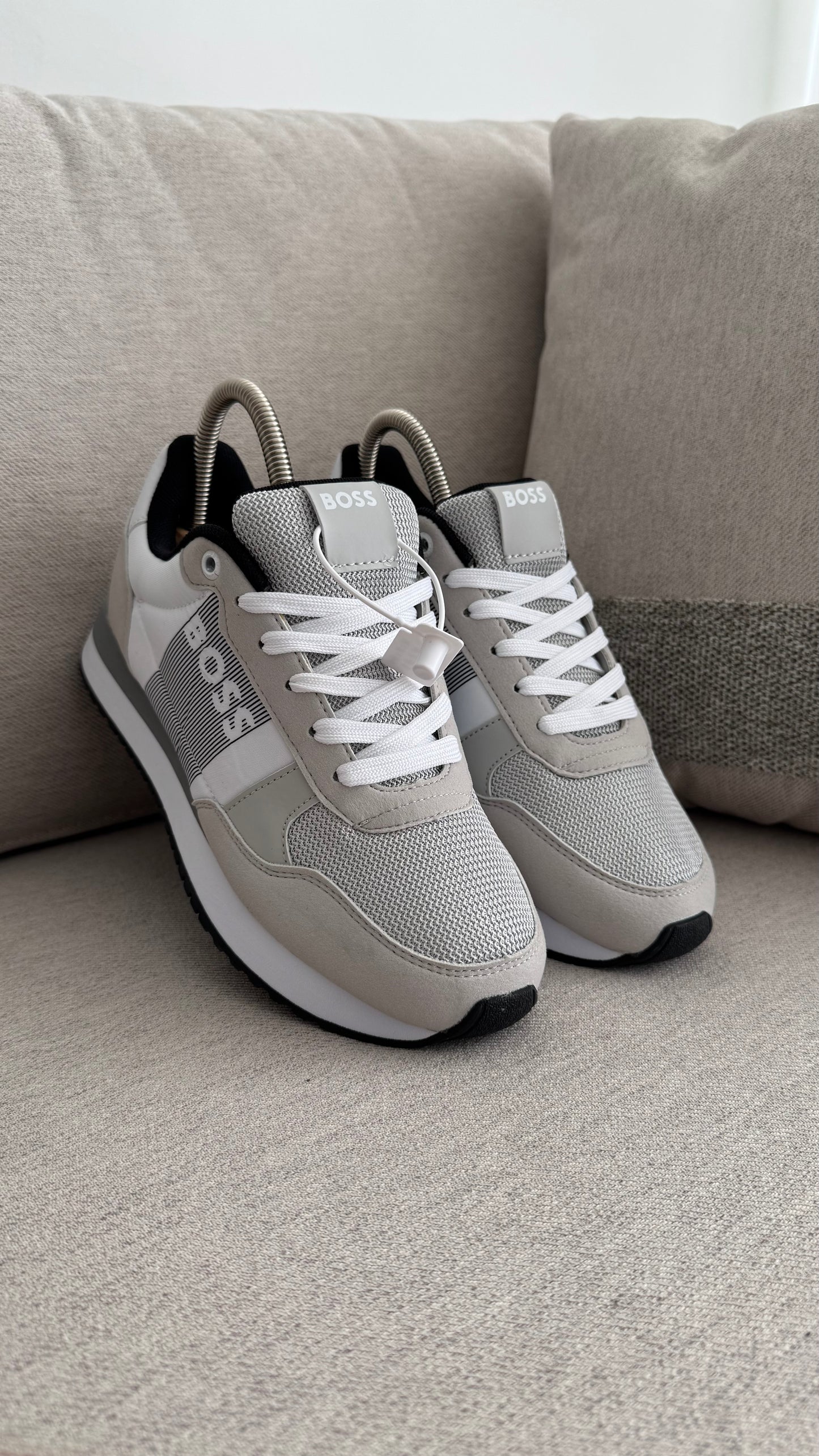 HUGO BOSS TENIS BLANCO GRIS NEGRO