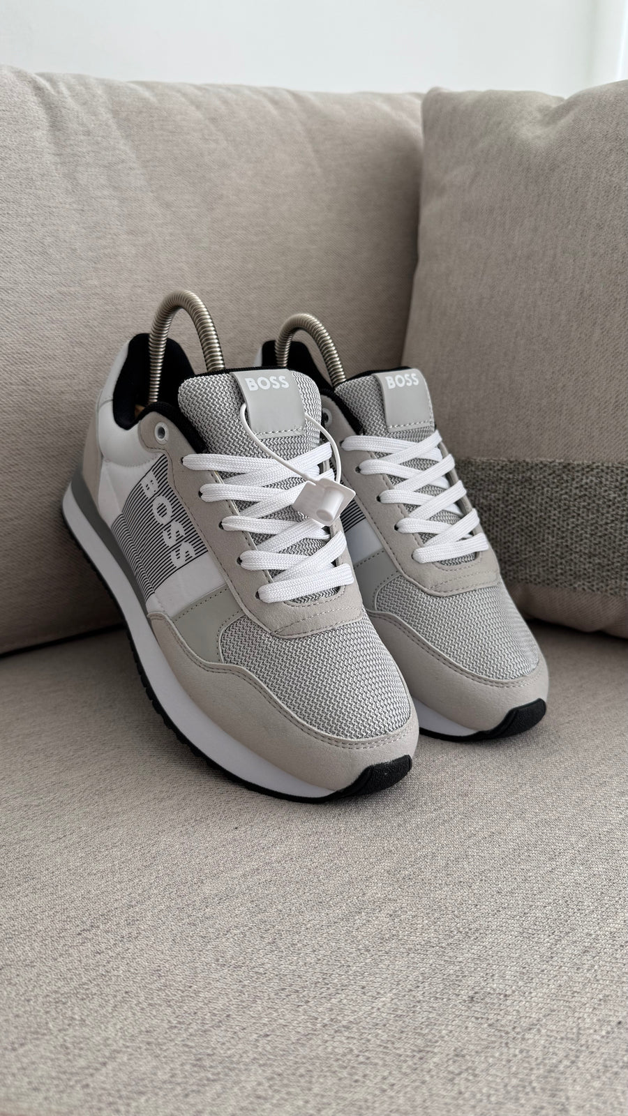 HUGO BOSS TENIS BLANCO GRIS NEGRO