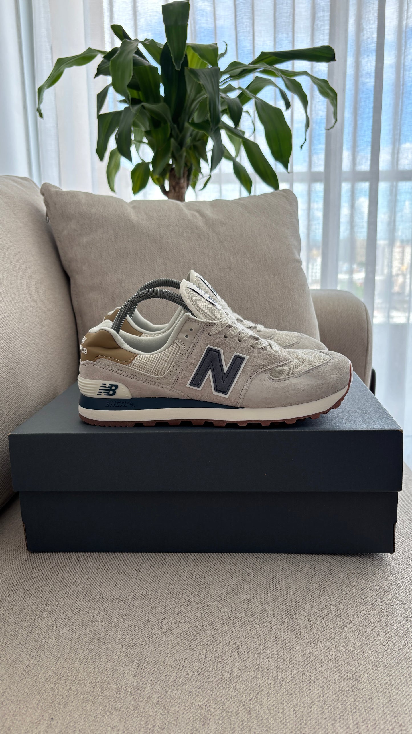 NEW BALANCE 574 GRIS AZUL TURQUIS