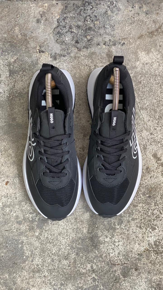 HUGO BOSS CLASICO NEGRO BLANCO LETRA