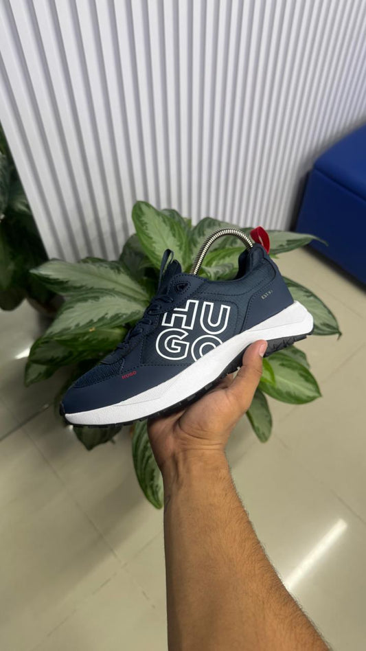 HUGO BOSS CLASICO AZUL TURQUI ROJO LETRA