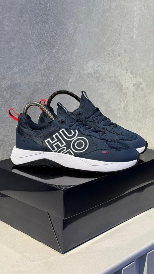 HUGO BOSS CLASICO AZUL TURQUI ROJO LETRA