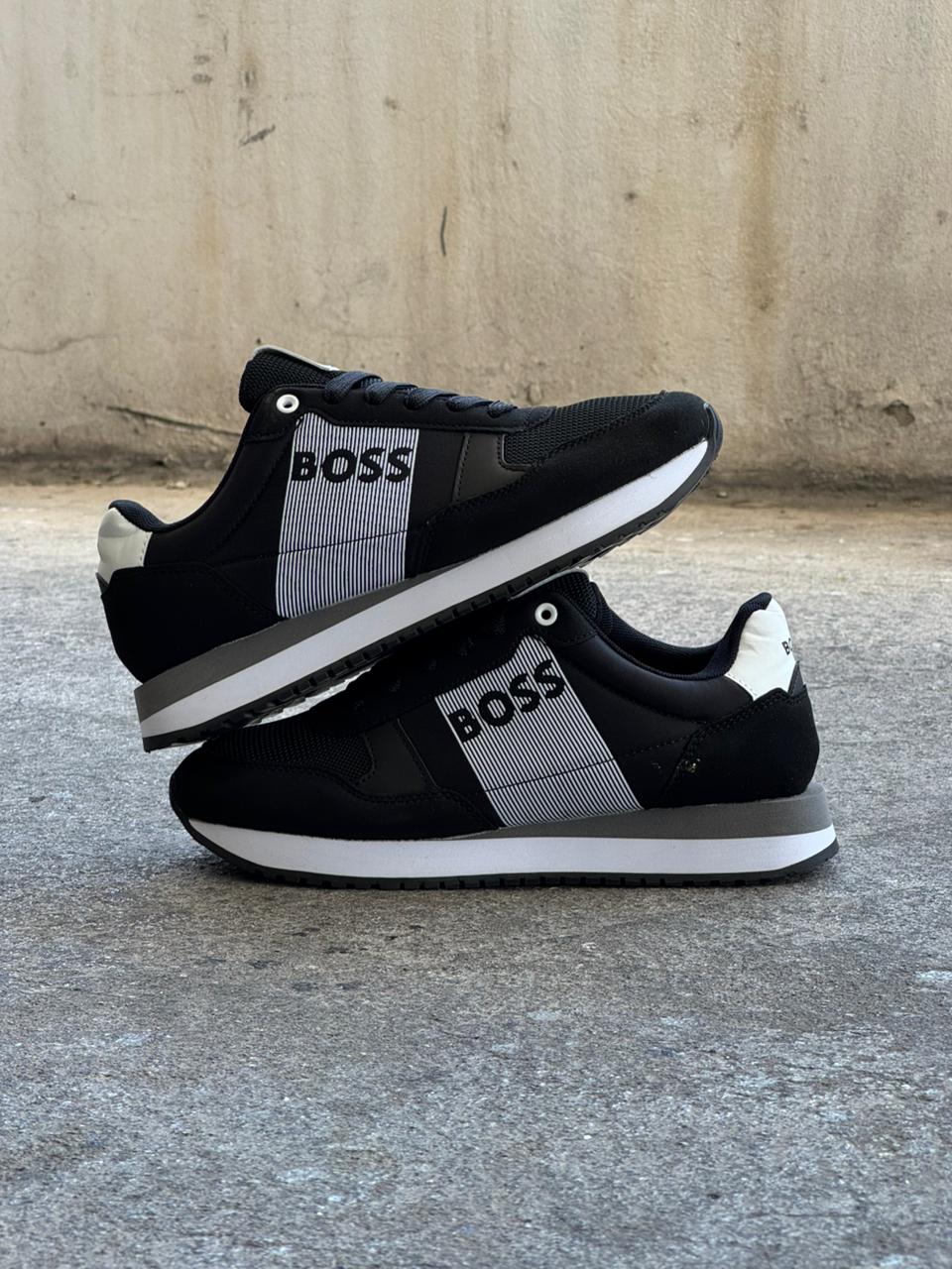 HUGO BOSS NEGRO RAYAS BLANCA