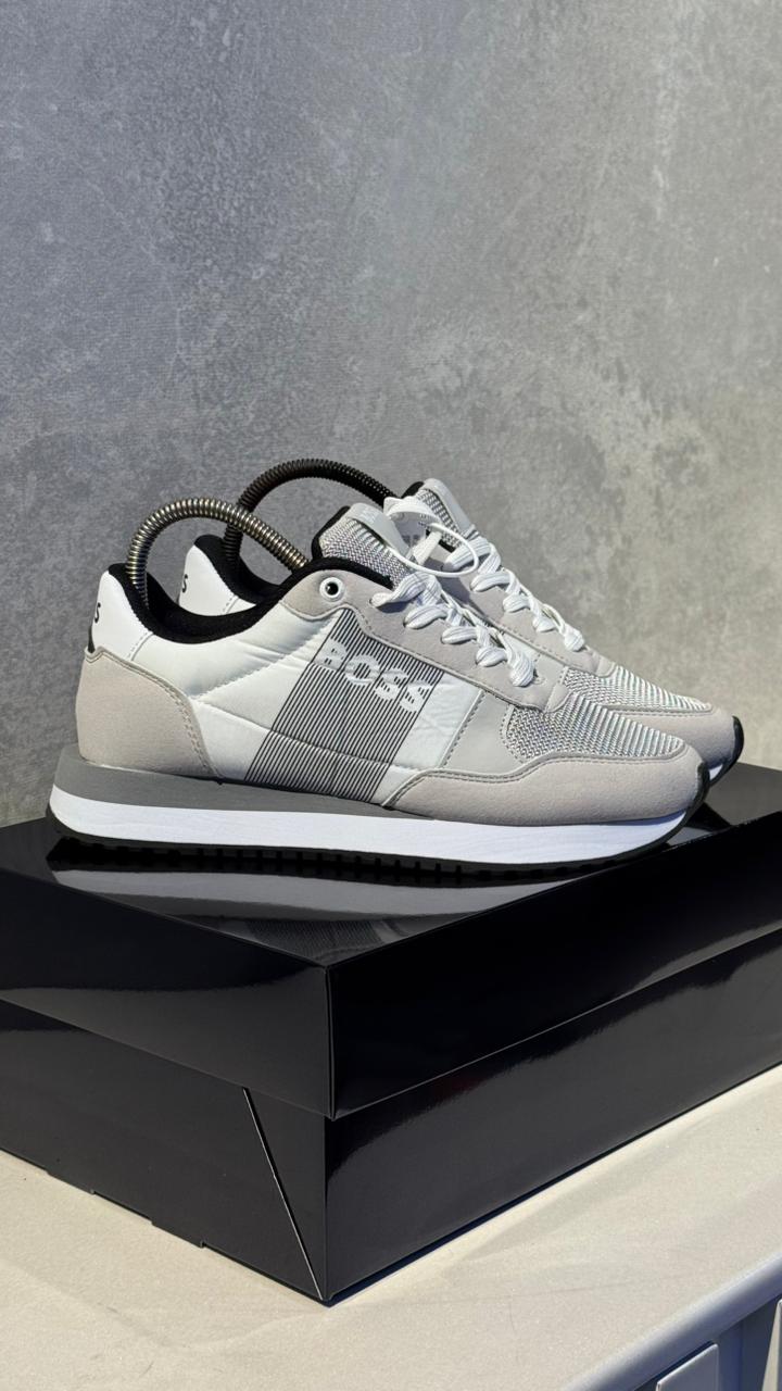 HUGO BOSS TENIS BLANCO GRIS NEGRO