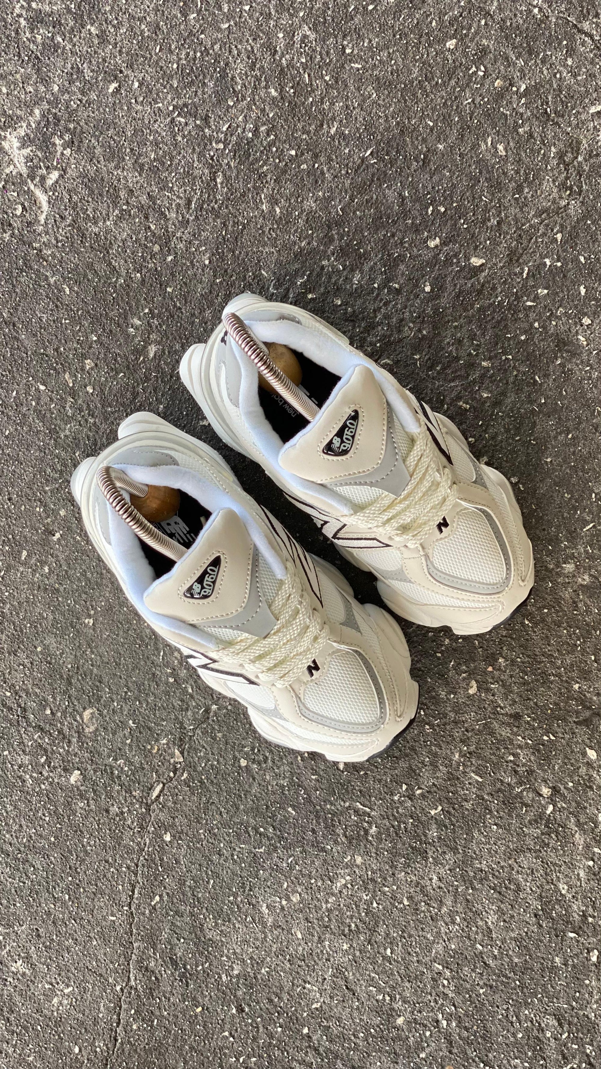 NEW 9060 BLANCO GRIS NEGRO
