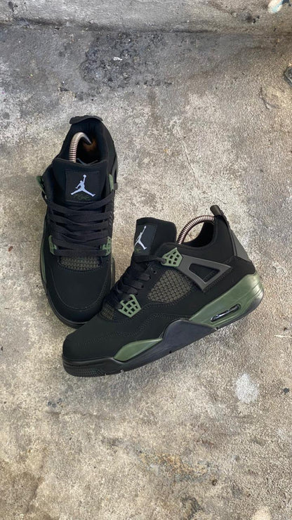 JORDAN RETRO 4 NEGRA VERDE MILITAR