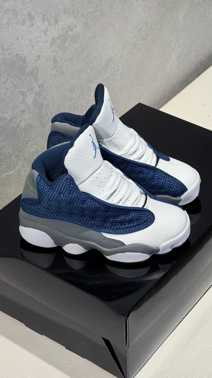 JORDAN RETRO 13 NIÑO BLANCO AZUL TURQUIS