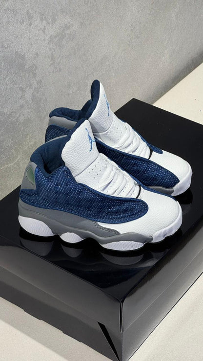 JORDAN RETRO 13 NIÑO BLANCO AZUL TURQUIS