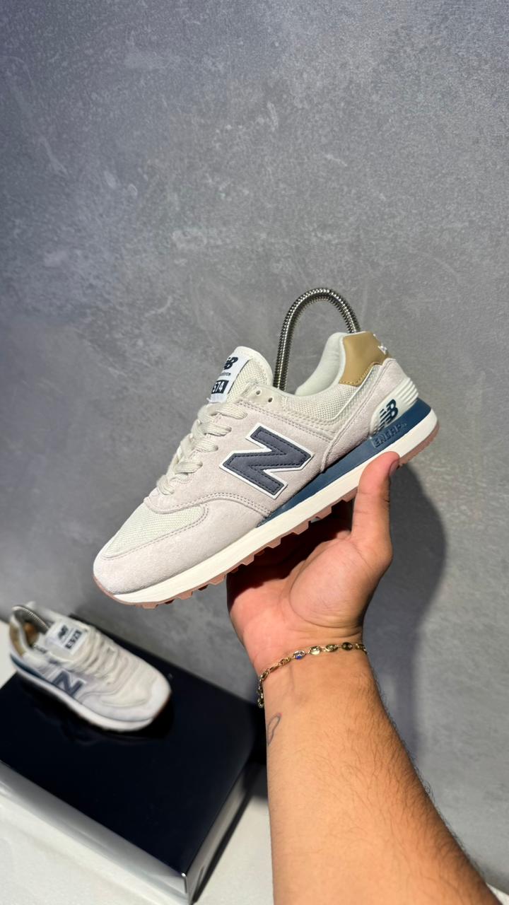 NEW BALANCE 574 GRIS AZUL TURQUIS