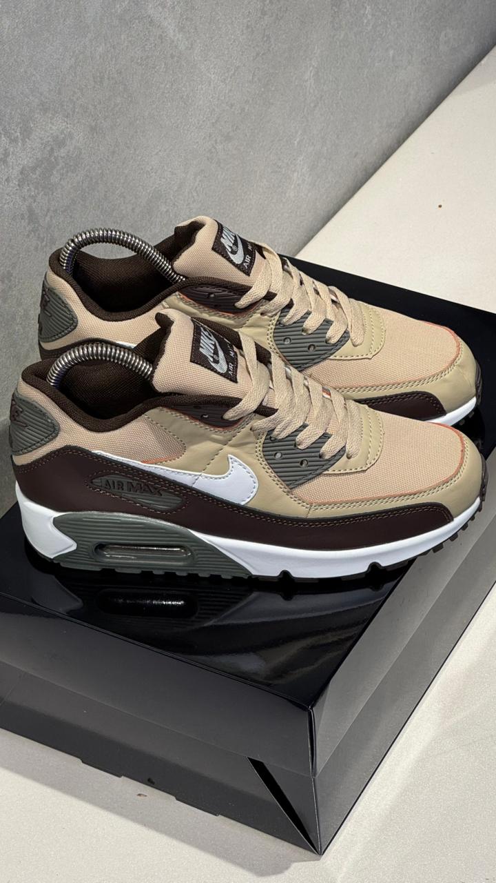 NIKE AIR MAX 90 BEIGE CAFE BLANCO