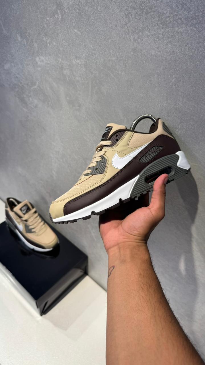 NIKE AIR MAX 90 BEIGE CAFE BLANCO