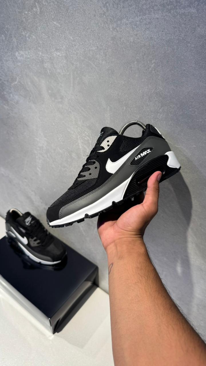 NIKE AIR MAX 90 NEGRO GRIS BLANCO