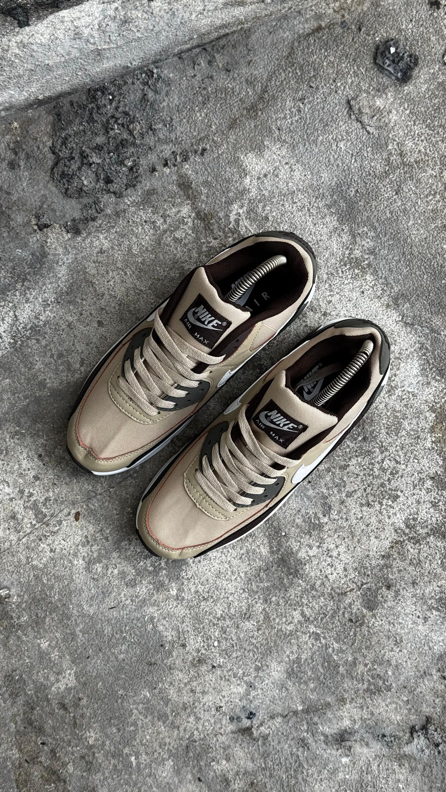NIKE AIR MAX 90 BEIGE CAFE BLANCO