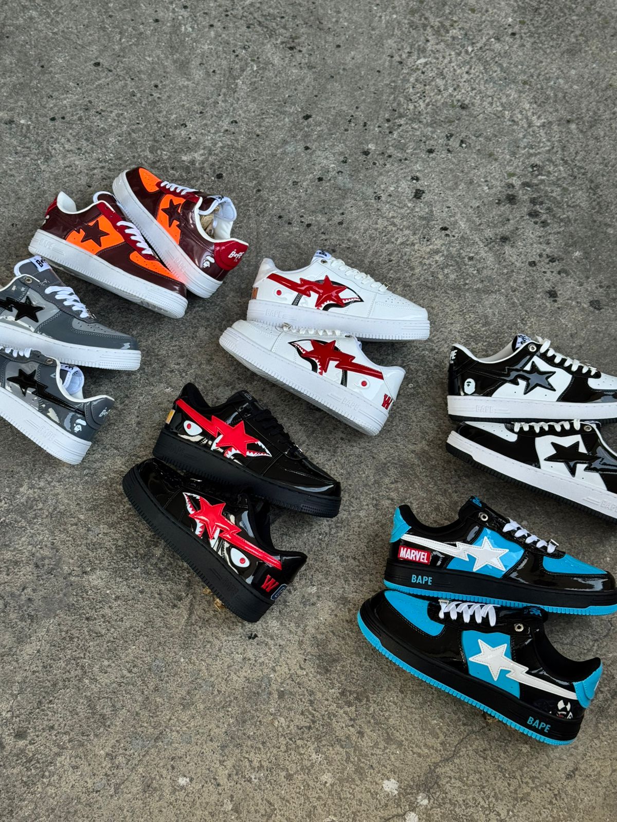 NIKE BAPE NEGRO AZUL