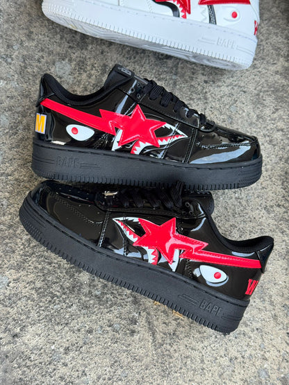 NIKE BAPE NEGRO ROJO