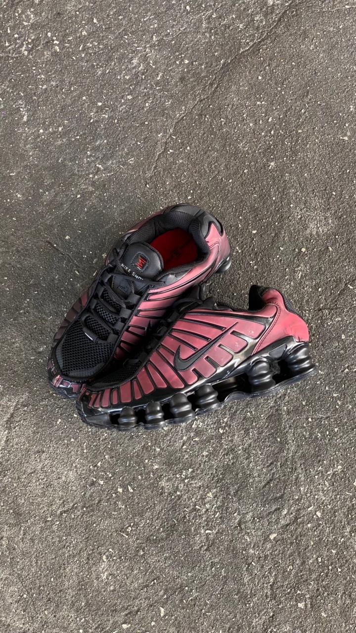 NIKE SHOX NEGRO ROJO