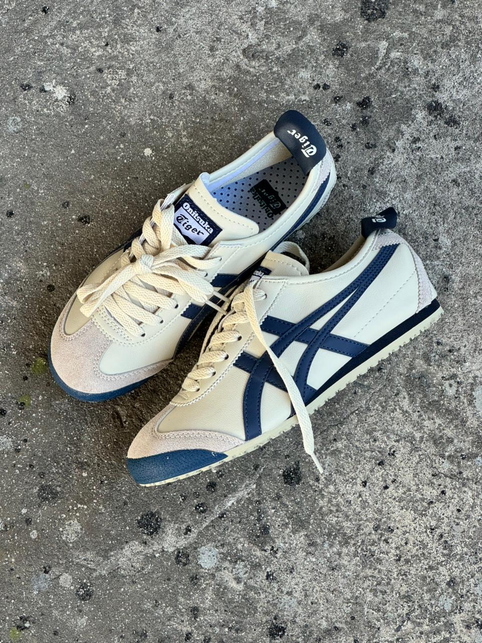 ONISUKA TIGER BEIGE AZUL