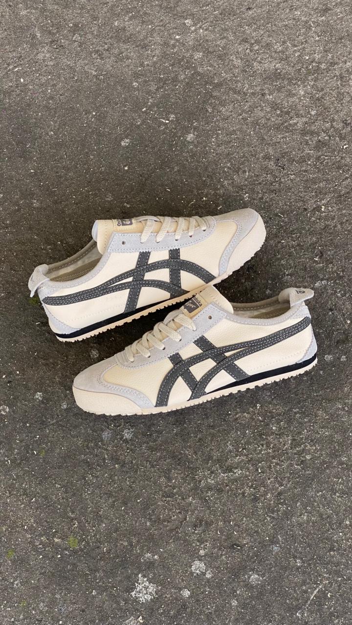 ONISUKA TIGER BEIGE  GRIS OSCURO