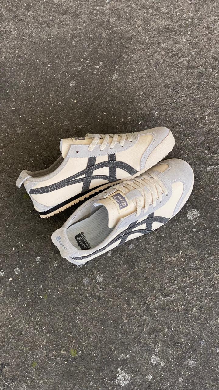 ONISUKA TIGER BEIGE  GRIS OSCURO