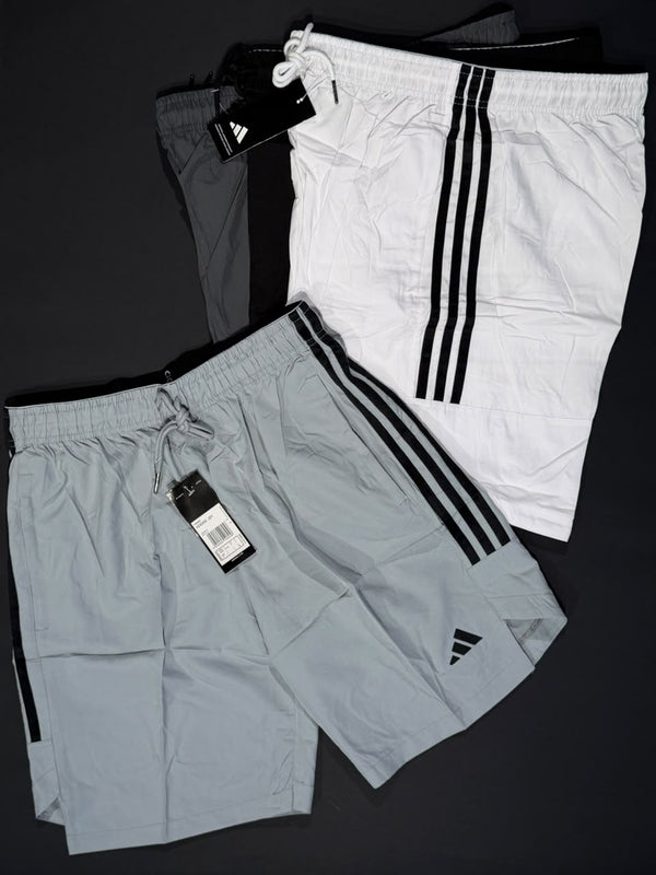 PANTALONETA DEPORTIVA ADIDAS 3 RAYA GRIS NEGRO