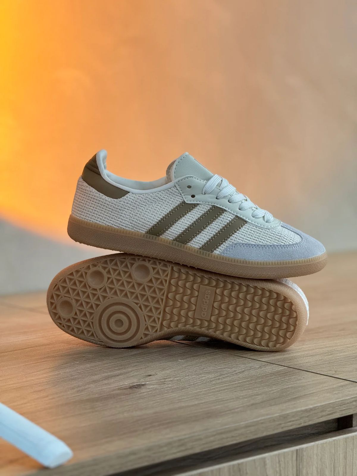 ADIDAS SAMBA BLANCO BEIGE TELA