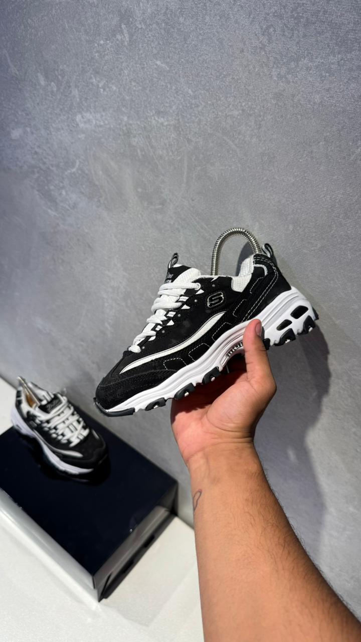 SKECHERS NEGRO BLANCO PROMO