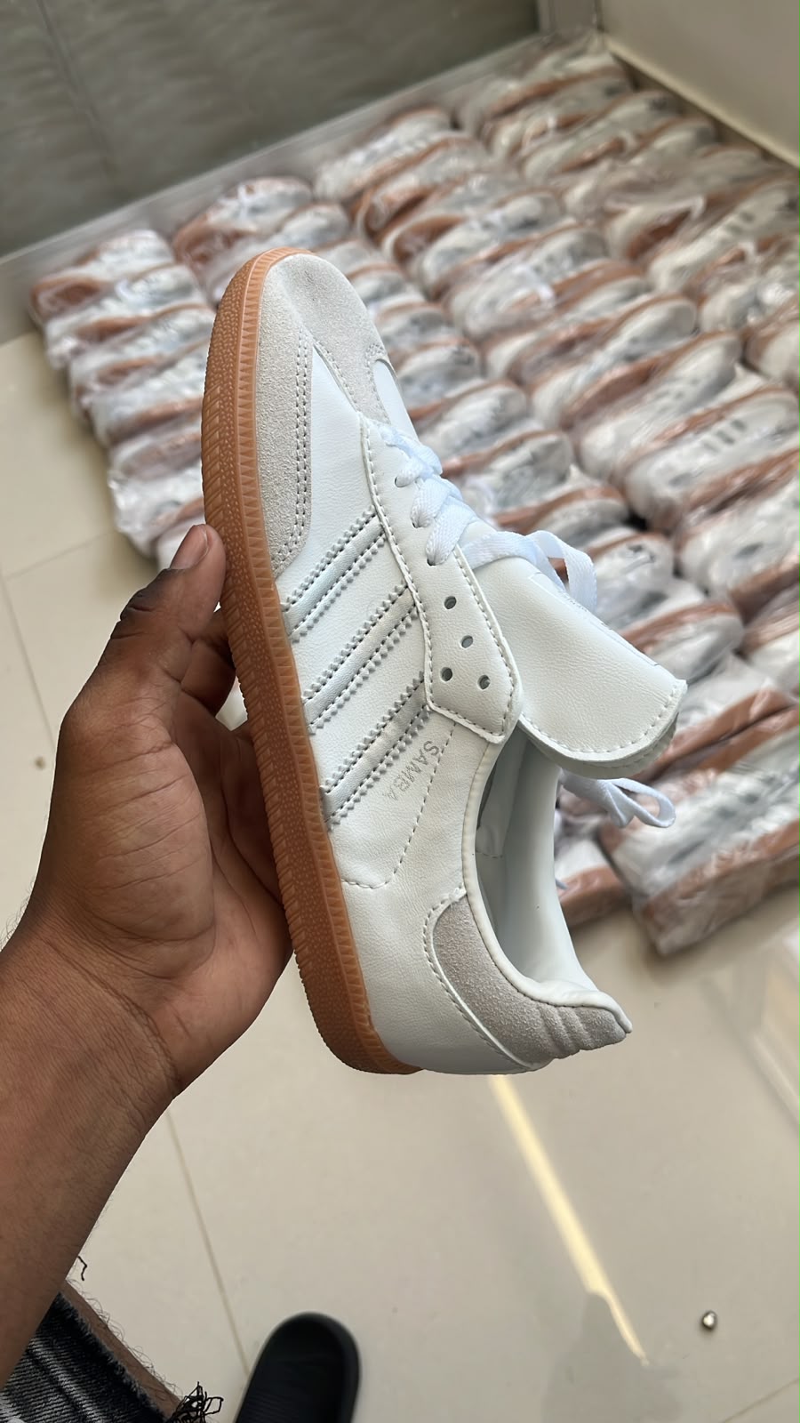 ADIDAS SAMBA BLANCO GRIS CAFE