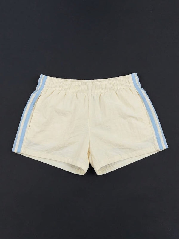 PANTALONETA BLANCA RAYAS AZUL DAMA