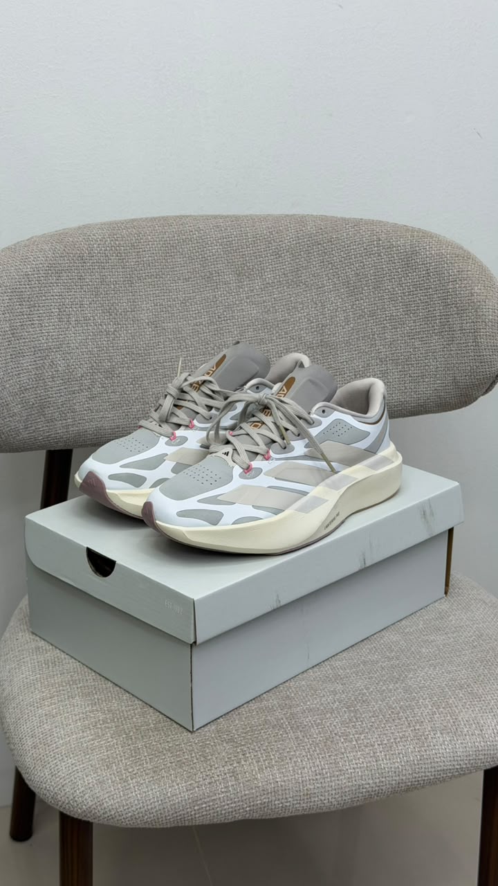 ADIDAS ADIZERO BLANCO GRIS BEIGE