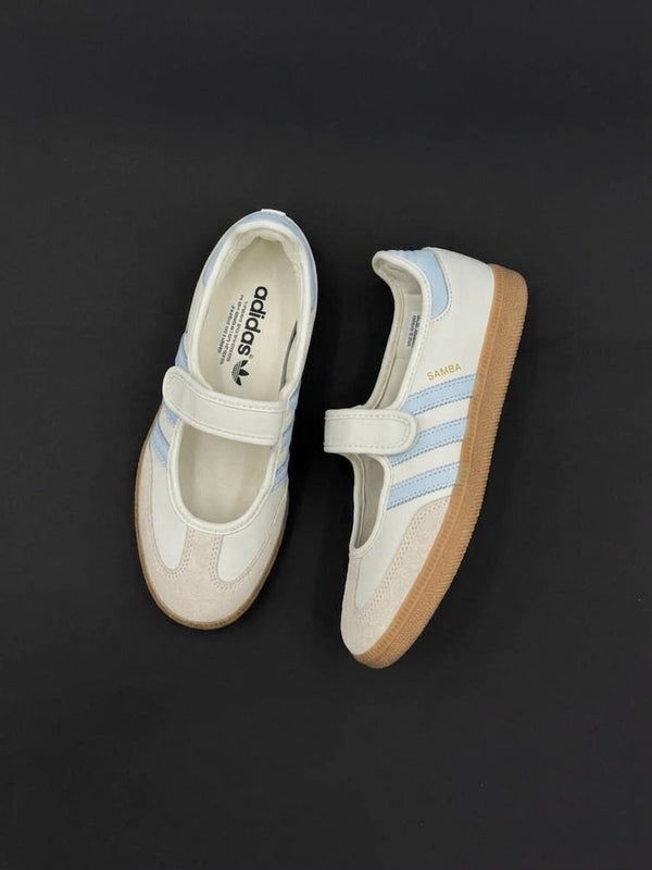 adidas samba jane blanco azul