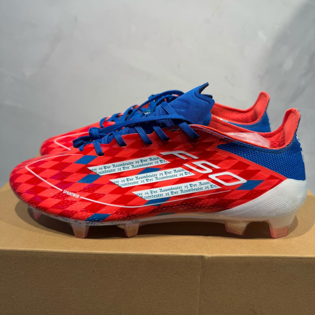 GUAYOS ADIDAS F50 ROJO AZUL